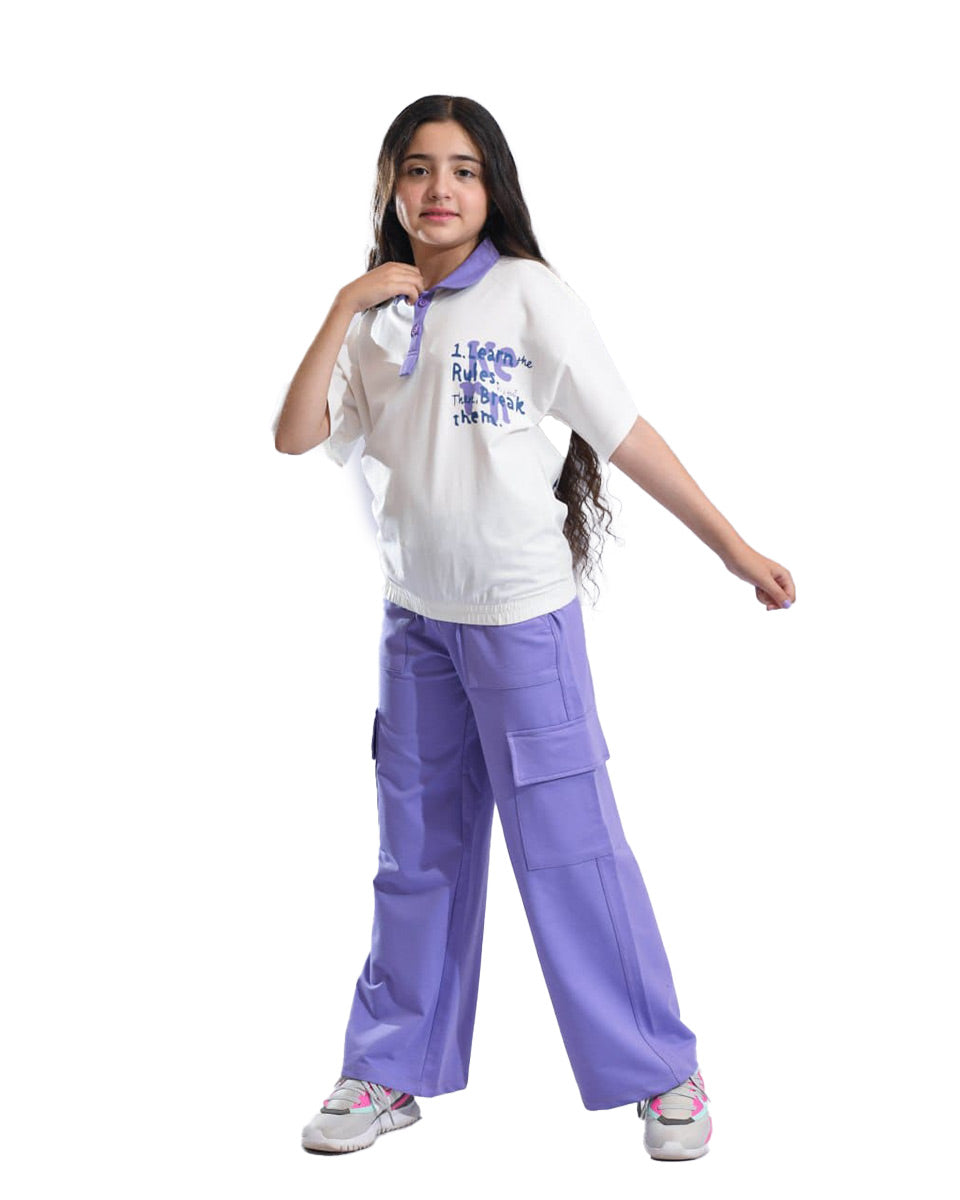 Girls Learn the Rules Graphic Set | Off-White - Remint Kids Fashion