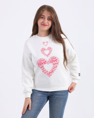 Cozy Graphic Sweatshirt | White - Remint Kids Fashion