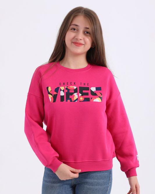 Cozy Graphic Sweatshirt | Pink - Remint Kids Fashion