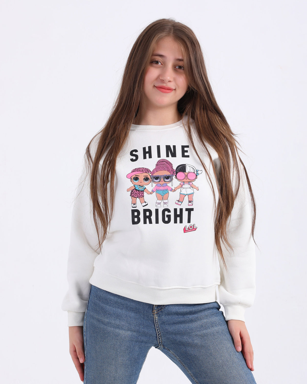 Cozy Graphic Sweatshirt | White - Remint Kids Fashion
