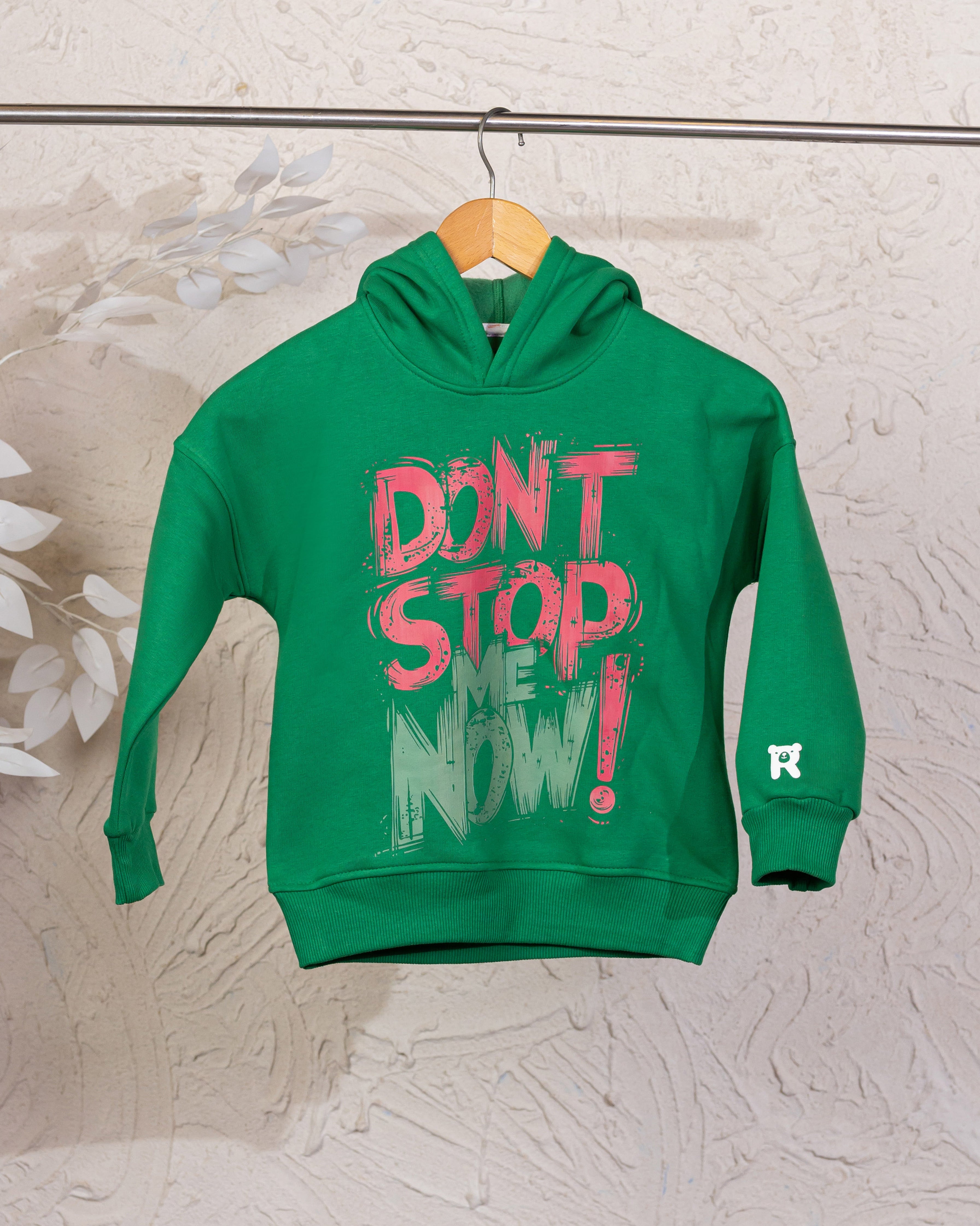 Cozy Graphic Hoodie | Green - Remint Kids Fashion