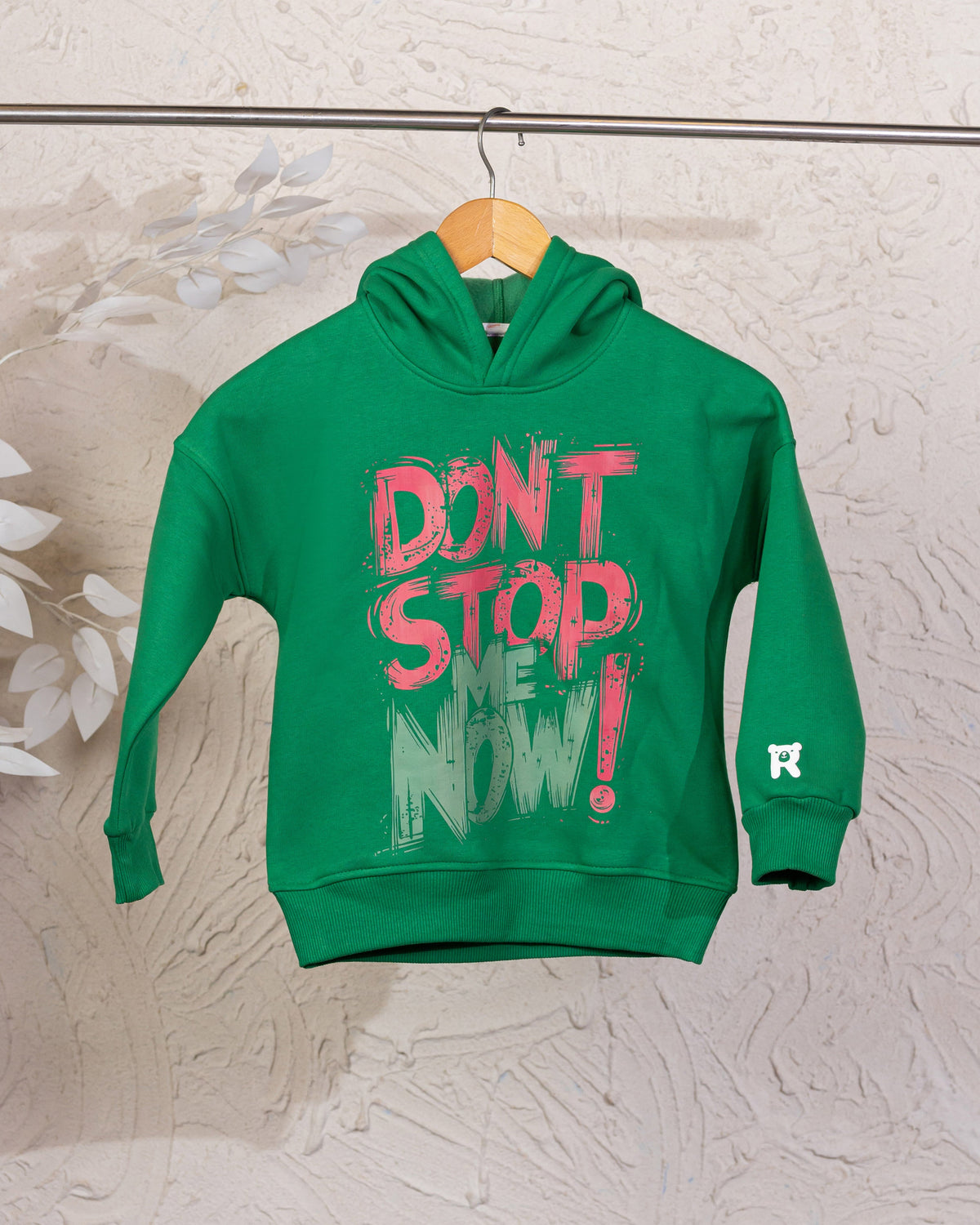Cozy Graphic Hoodie | Green - Remint Kids Fashion