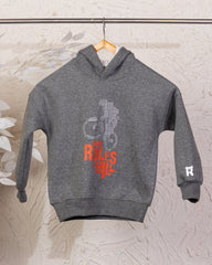 Cozy Graphic Hoodie | Grey - Remint Kids Fashion