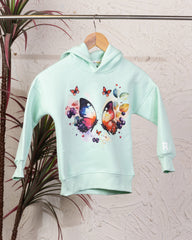 Cozy Graphic Hoodie | Aqua - Remint Kids Fashion