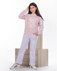 Girls Cotton Sweatshirt & Jogger Set | Cashmere - Remint Kids Fashion