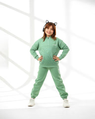 Girls Half-Zip Printed Set | Mint - Remint Kids Fashion