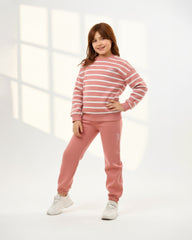 Girls Striped Set | Cashmere - Remint Kids Fashion