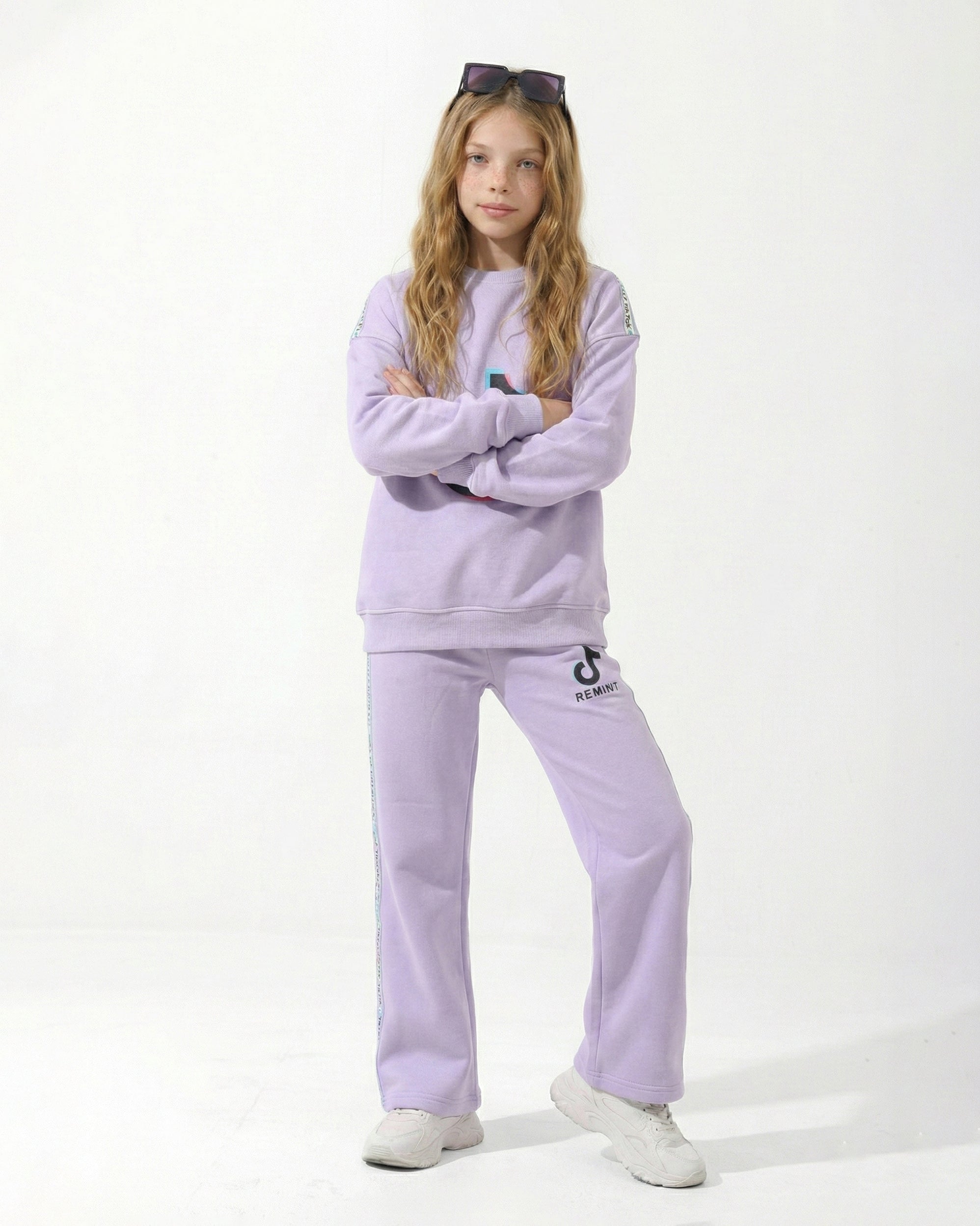 Girls Trend Logo Set | Light Lilac - Remint Kids Fashion
