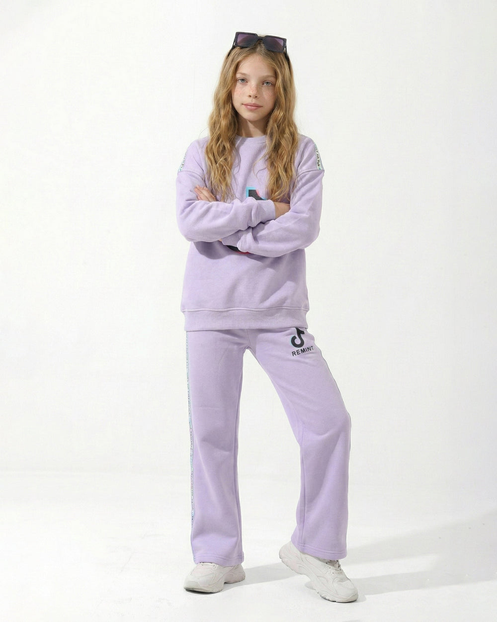 Girls Trend Logo Set | Light Lilac - Remint Kids Fashion