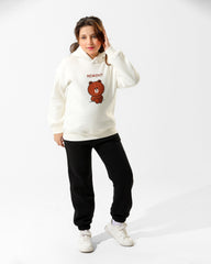 Girls Bear Print Set | Off-White - Remint Kids Fashion