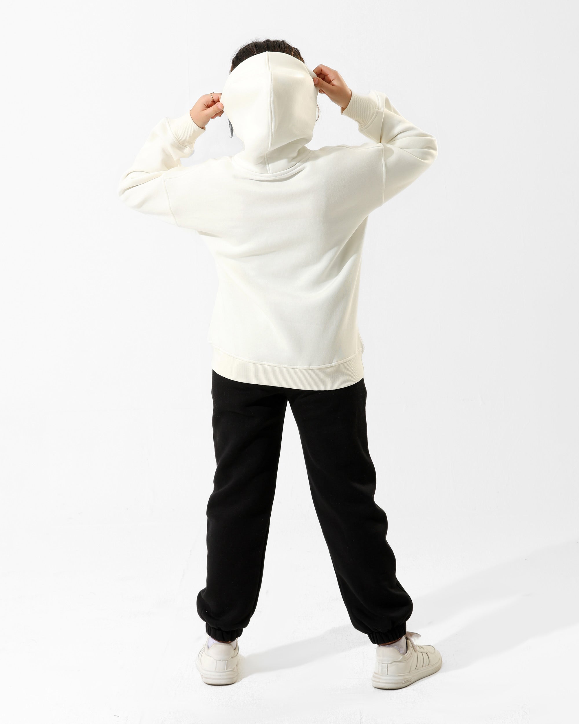 Girls Bear Print Set | Off-White - Remint Kids Fashion