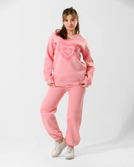 Girls Heart Print Set | Rose Pink - Remint Kids Fashion