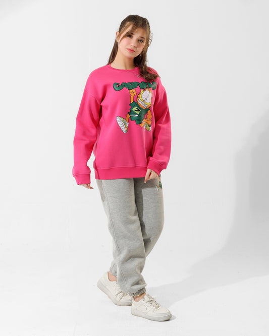Girls Garfield Graphic Set | Rose Pink - Remint Kids Fashion