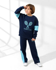 Boys Tennis Club Set | Dark Blue - Remint Kids Fashion