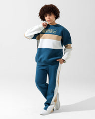 Boys Colorblock Set | Dark Teal - Remint Kids Fashion