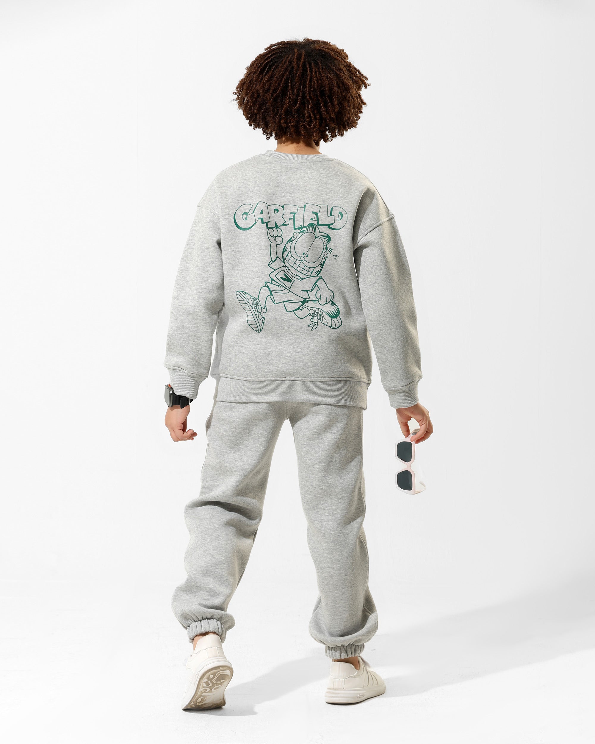 Boys Garfield Graphic Set | Grey - Remint Kids Fashion