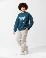 Boys Cartoon Face Set | Dark Teal - Remint Kids Fashion