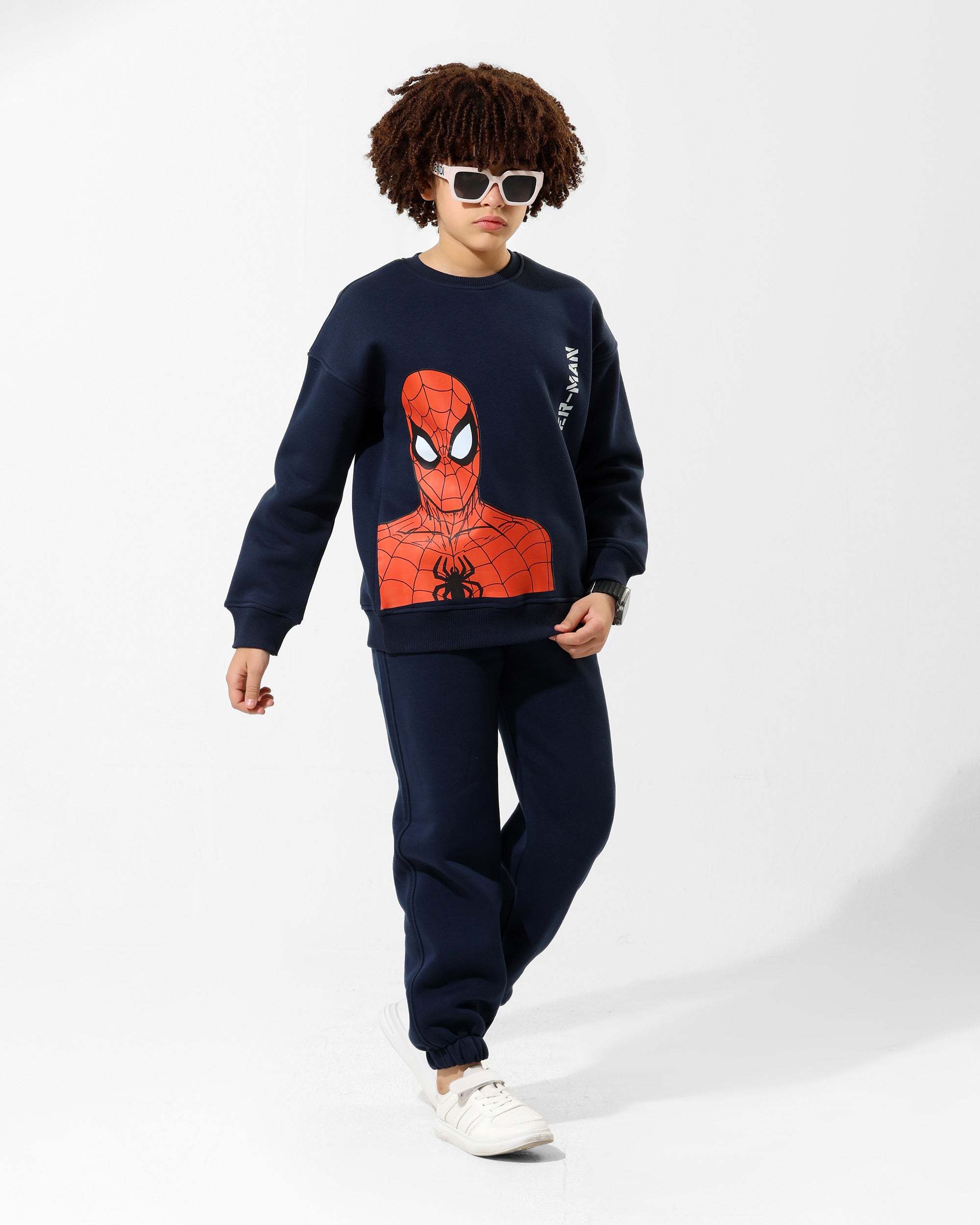 Boys Spider-Man Graphic Set | Dark Blue - Remint Kids Fashion