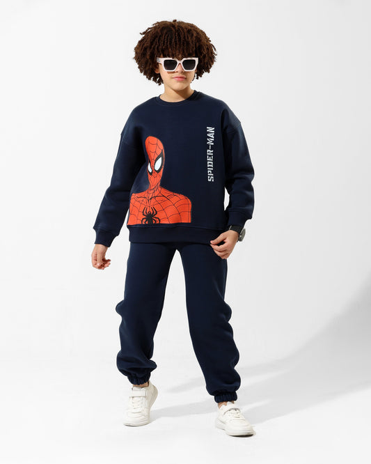 Boys Spider-Man Graphic Set | Dark Blue - Remint Kids Fashion