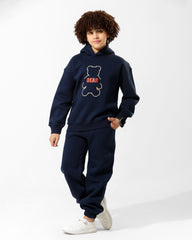 Boys Bear Print Set | Dark Blue - Remint Kids Fashion