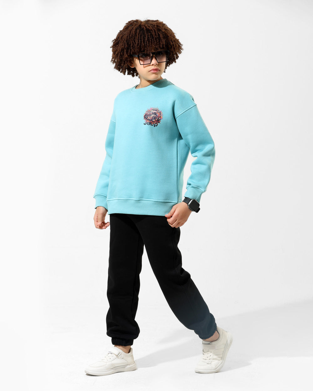 Boys Jeep Graphic Set | Aqua - Remint Kids Fashion