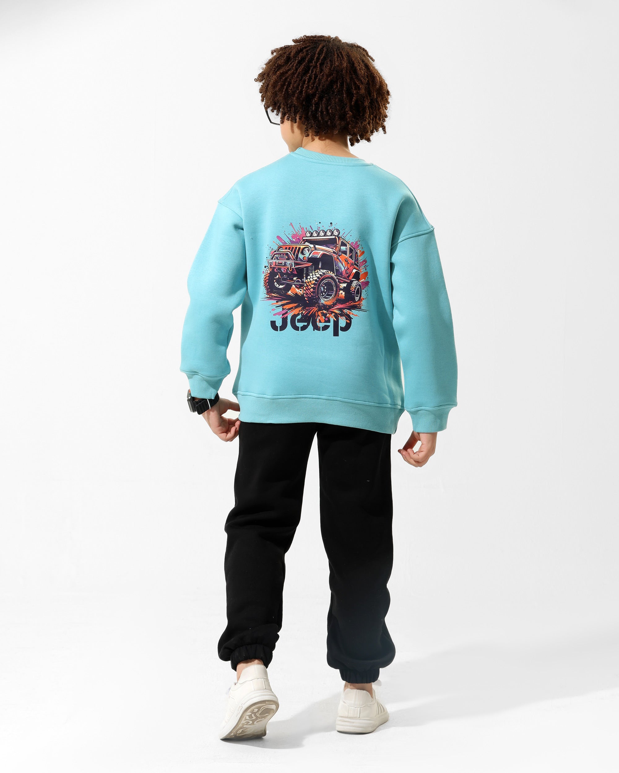 Boys Jeep Graphic Set | Aqua - Remint Kids Fashion