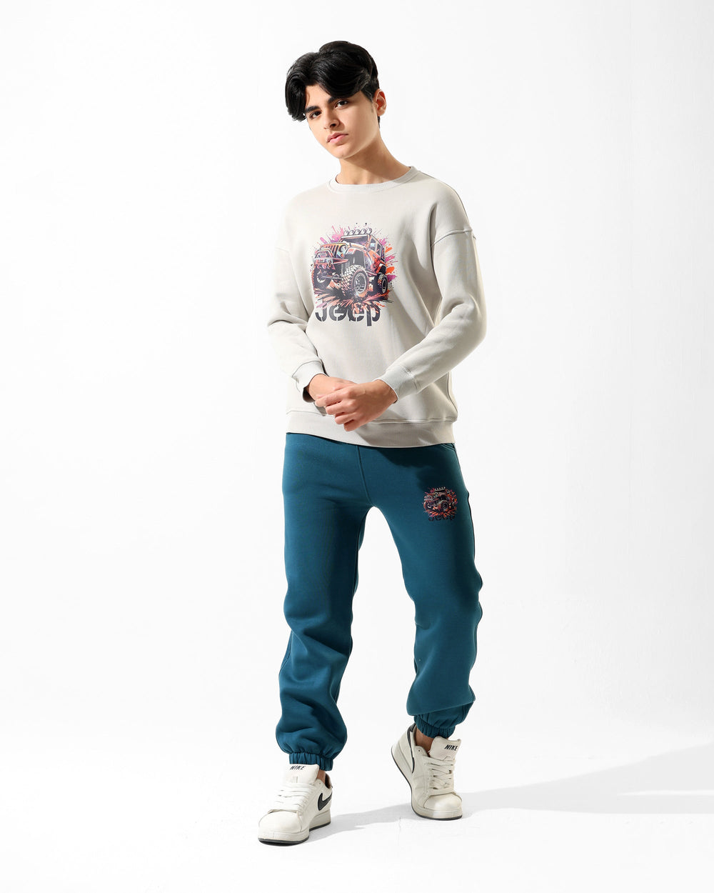 Boys Jeep Graphic Set | Off-White - Remint Kids Fashion