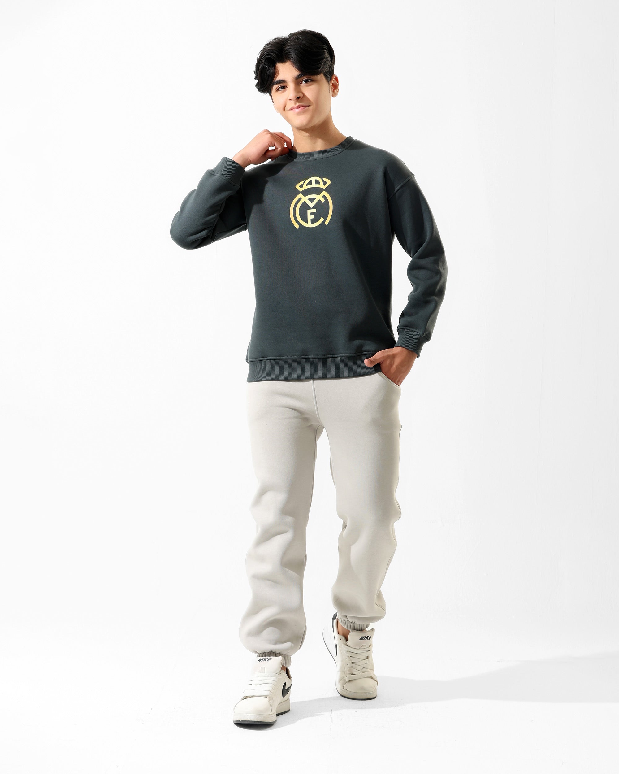 Boys Real Madrid Set | Dark Grey - Remint Kids Fashion