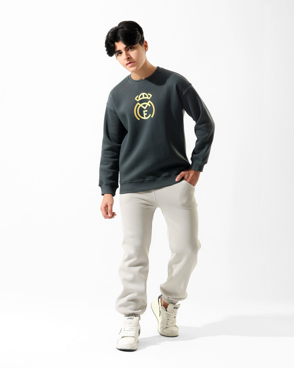 Boys Real Madrid Set | Dark Grey - Remint Kids Fashion