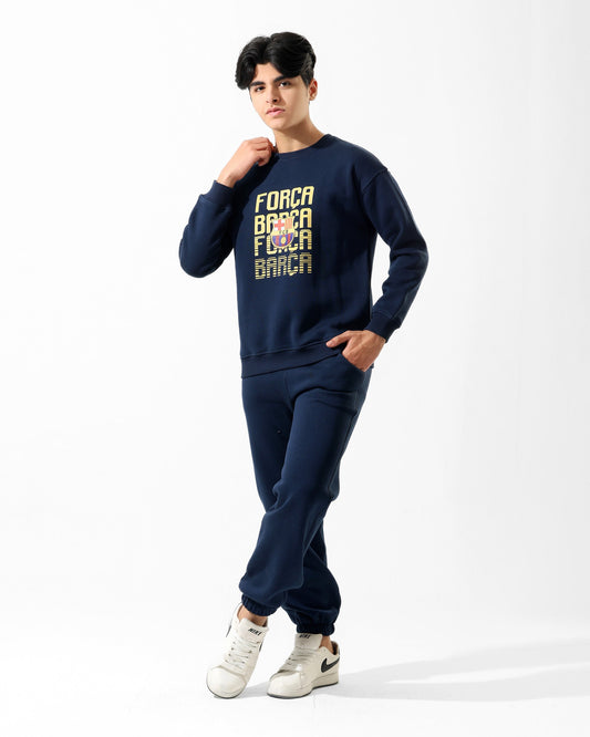 Boys Barcelona Graphic Set | Dark Blue - Remint Kids Fashion