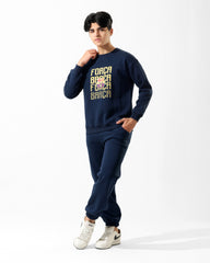 Boys Barcelona Graphic Set | Dark Blue - Remint Kids Fashion