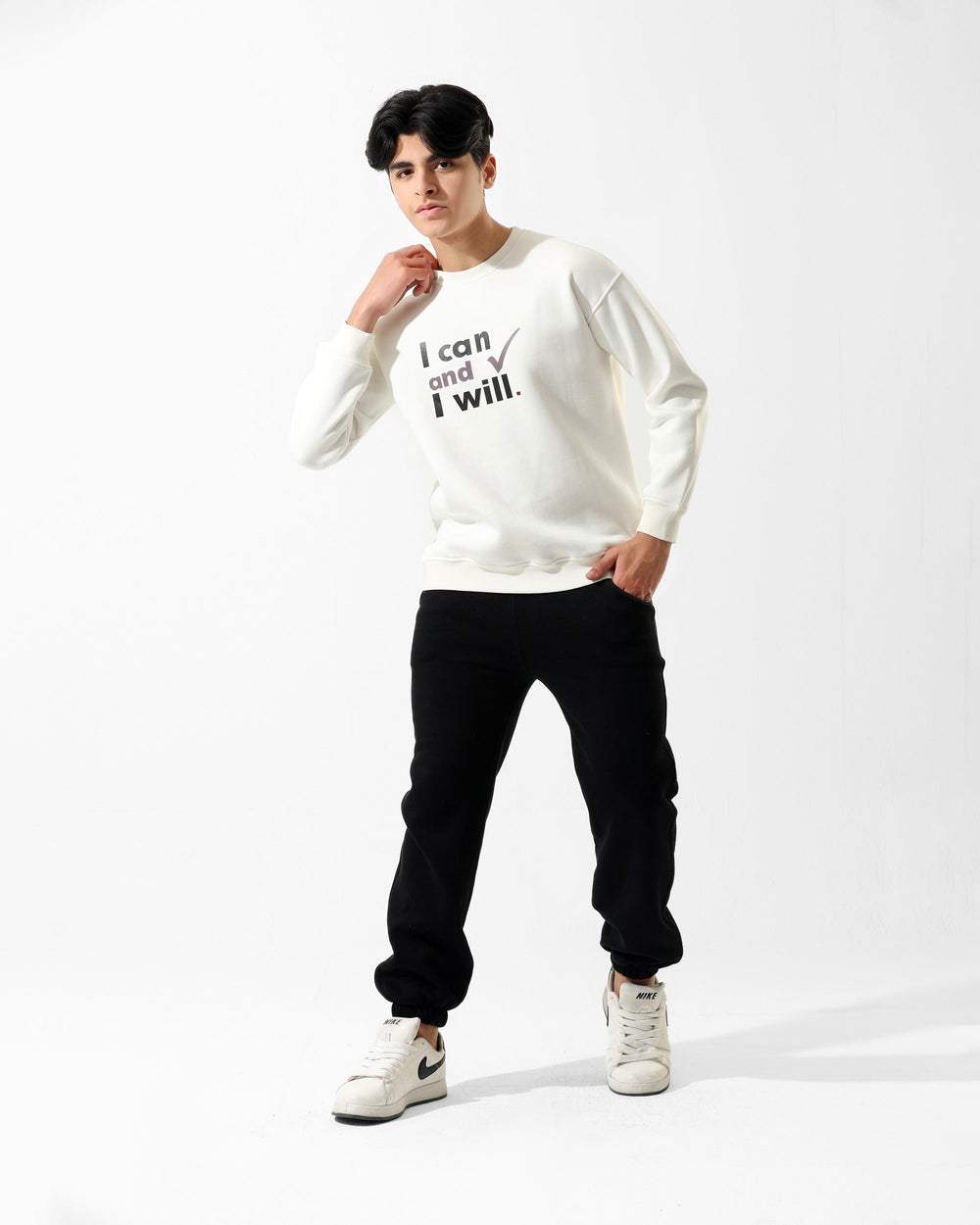 Boys Motivational Slogan Set | Off-White - Remint Kids Fashion
