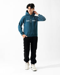 Boys Dad & Mom Print Set | Dark Teal - Remint Kids Fashion