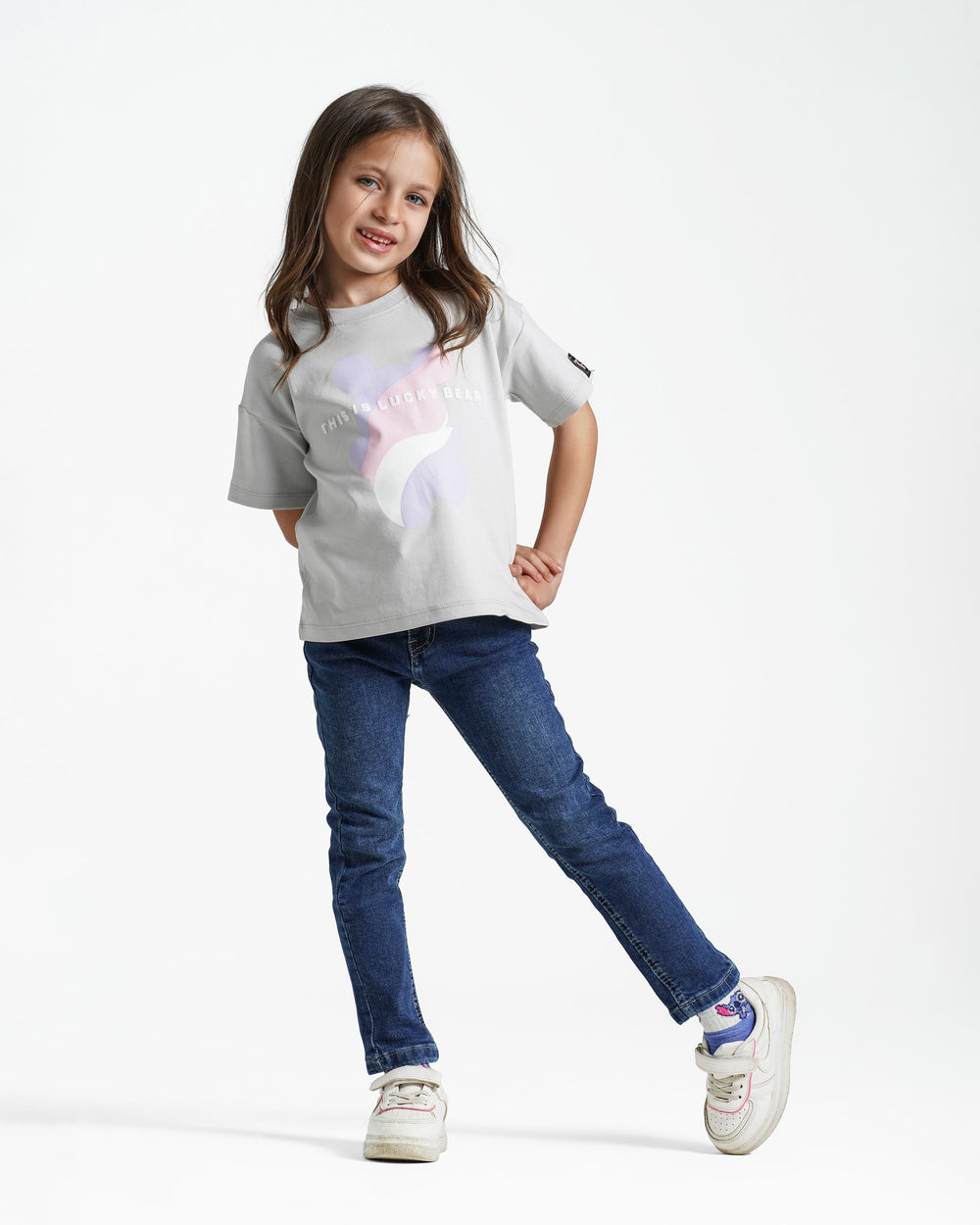 Girls Skinny Fit Stretch Jeans | Dark Wash - Remint Kids Fashion