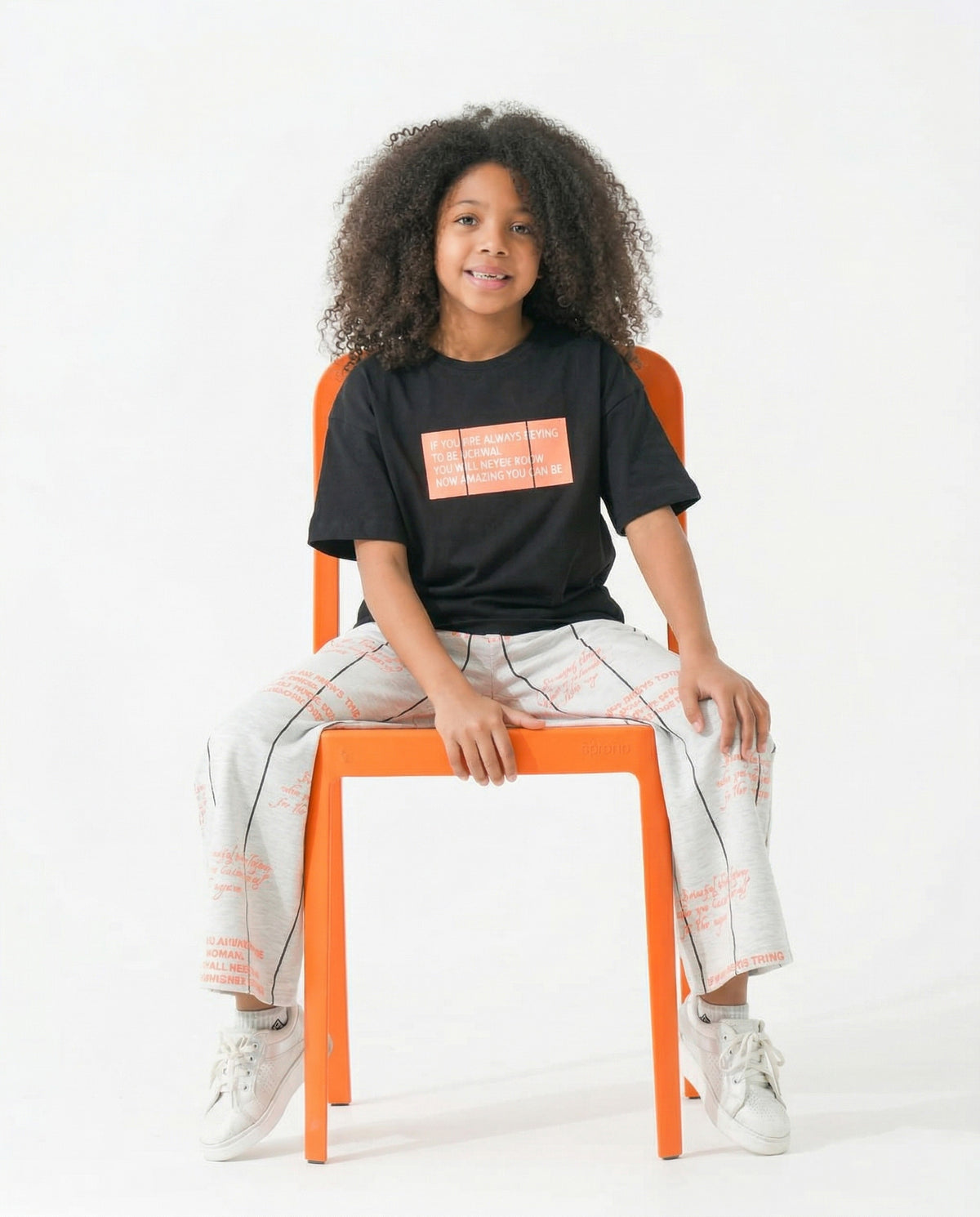 Girls Urban Graphic Set | Black - Remint Kids Fashion