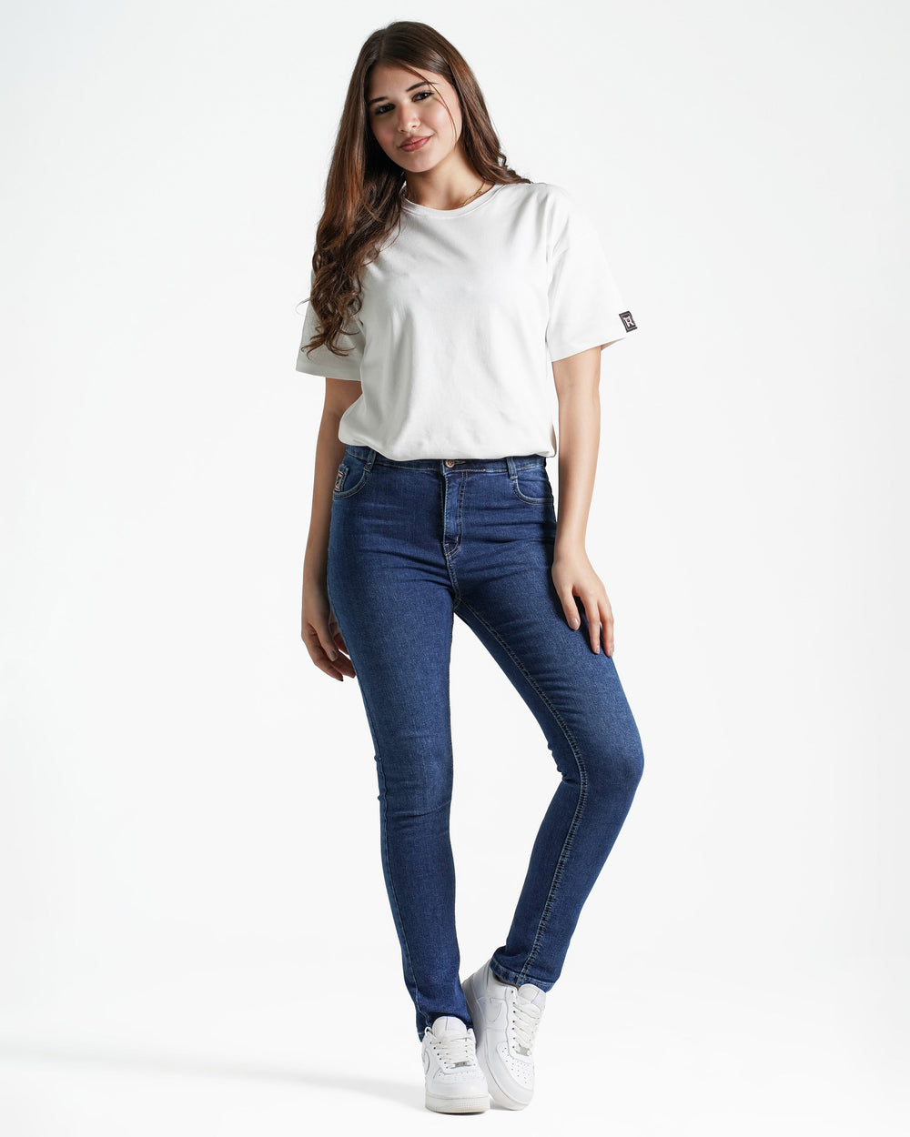 Teen Girls Relaxed Fit Jeans | Medium Wash - Remint Kids Fashion