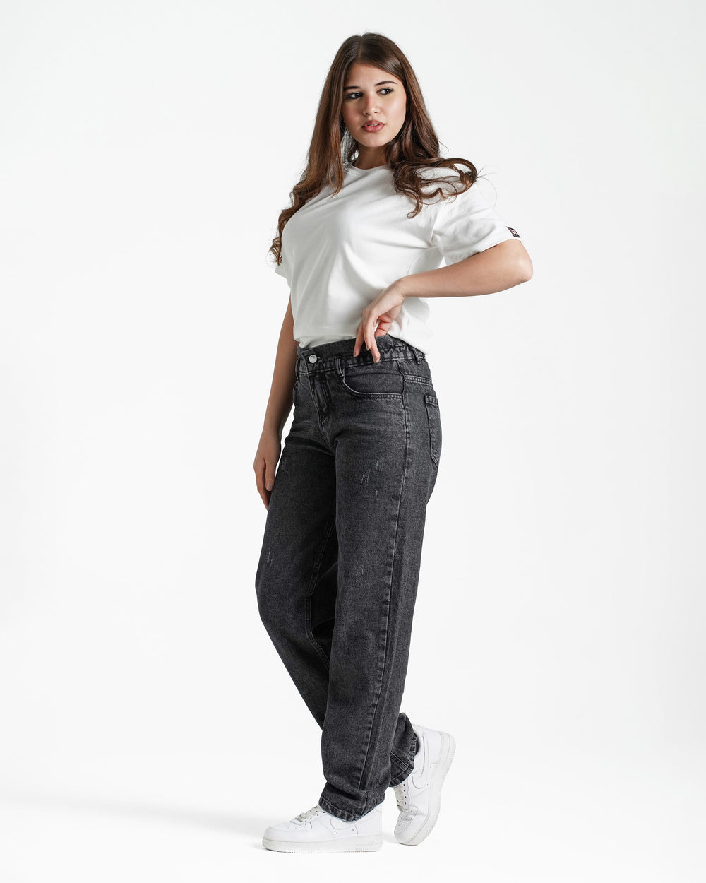 Teen Girls High-Waisted Skinny Jeans | Light Wash - Remint Kids Fashion