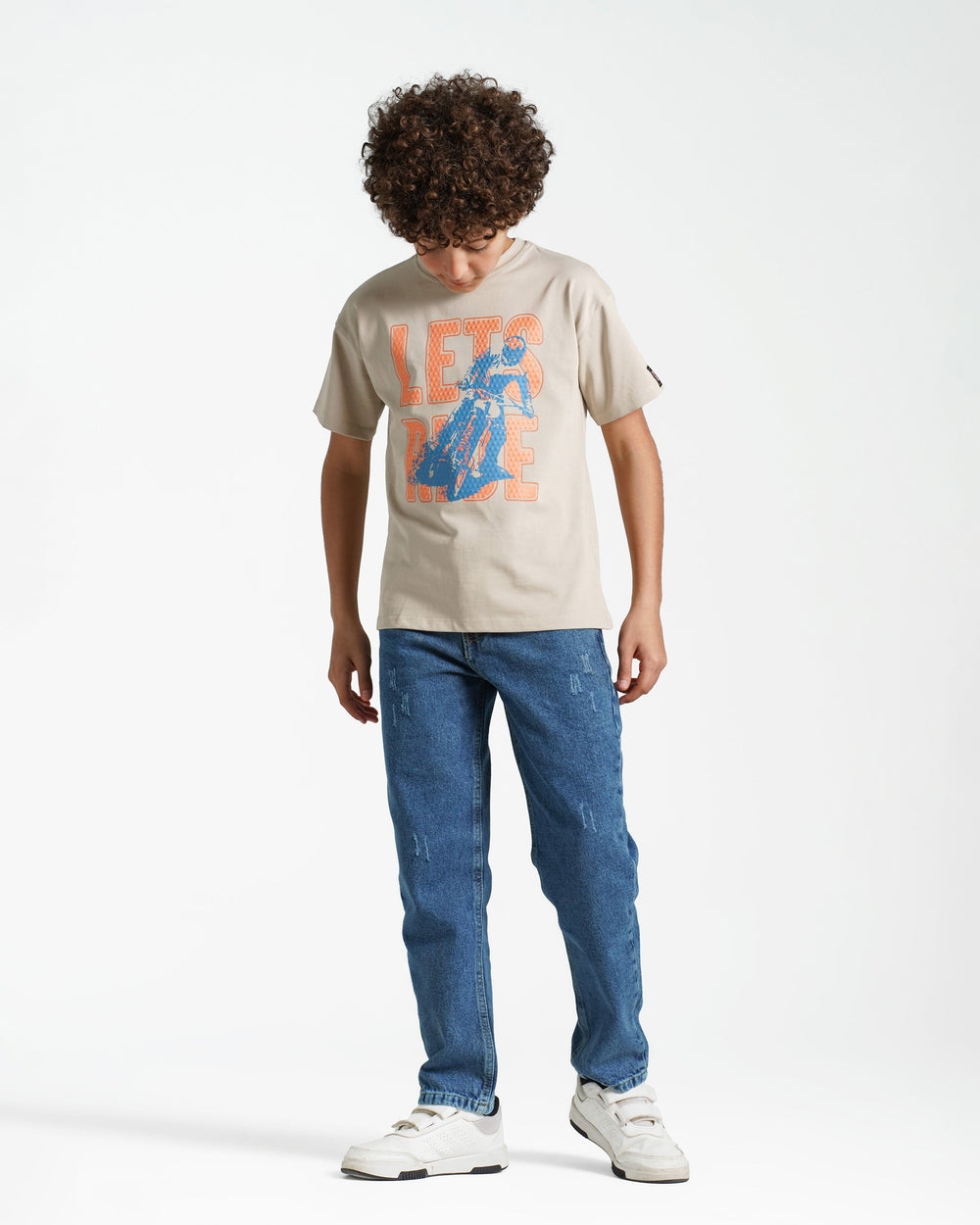 Boys Relaxed Fit Distressed Jeans | Medium Wash - Remint Kids Fashion