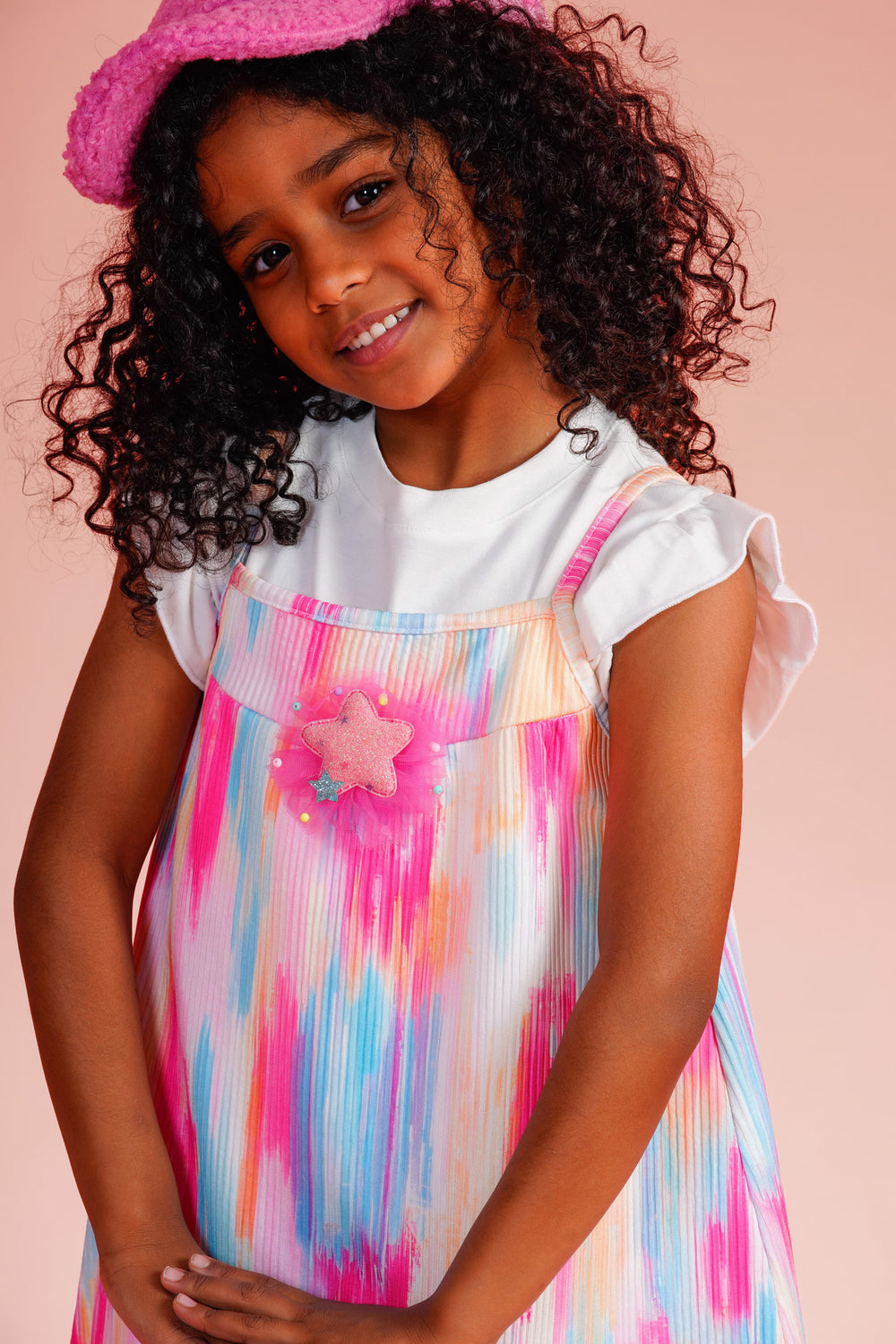 Buy Girls Tie-Dye Pleated A-Line Dress