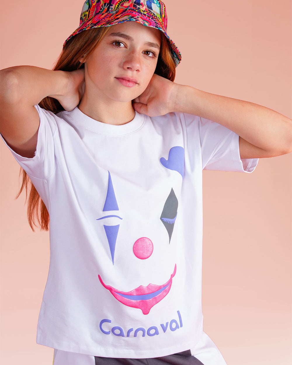 Girls Carnaval Graphic Colorblock Set | Off-White - Remint Kids Fashion